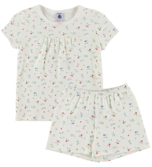 Petit Bateau Nattøj - 2-Delt - Marshmallow/Multicolor
