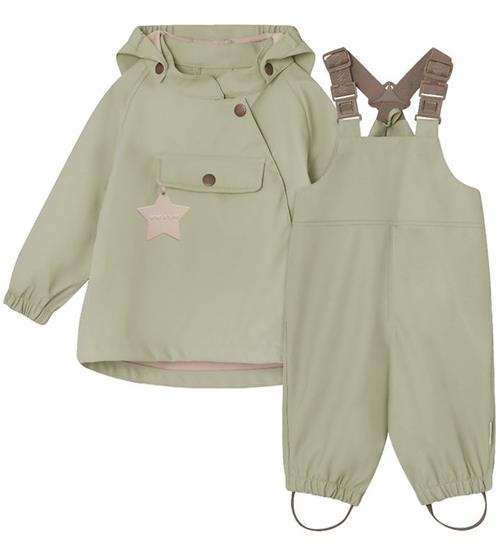Mini a Ture Regntøj m. Seler - PU - MatWainis - Tea Green