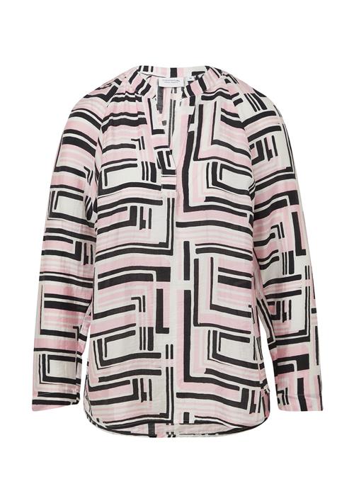 COMMA Bluse  lyserød / sort / hvid