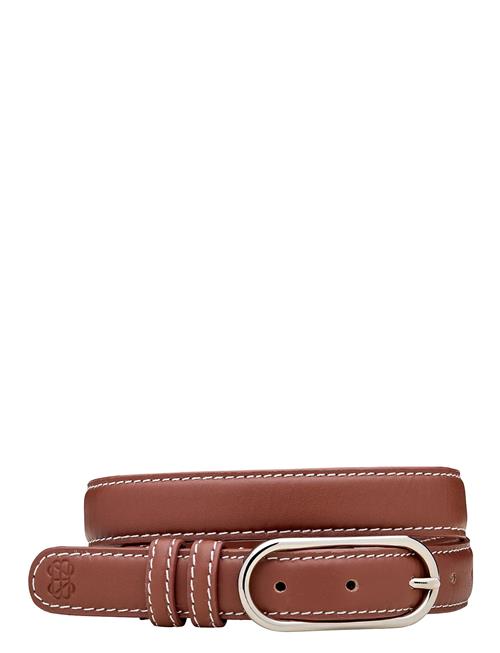 Glossy Nola Leather Belt Becksöndergaard Black