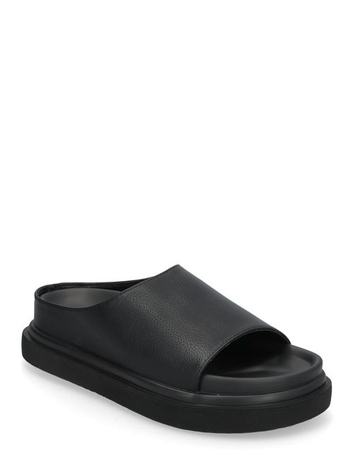 Biamilano Slide Tumbled Faux Leather Bianco Black