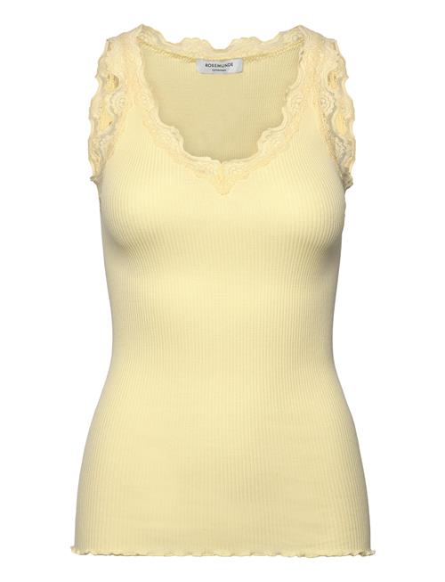 Rwbeatha Sl V-Neck Lace Top Rosemunde Yellow