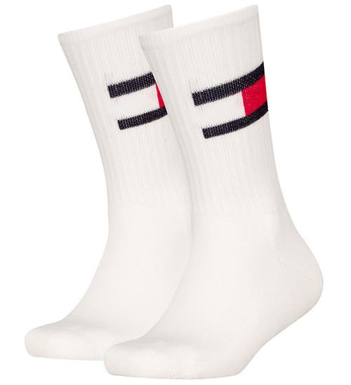 Tommy Hilfiger Strømper - Rib - 2-pak - Hvid