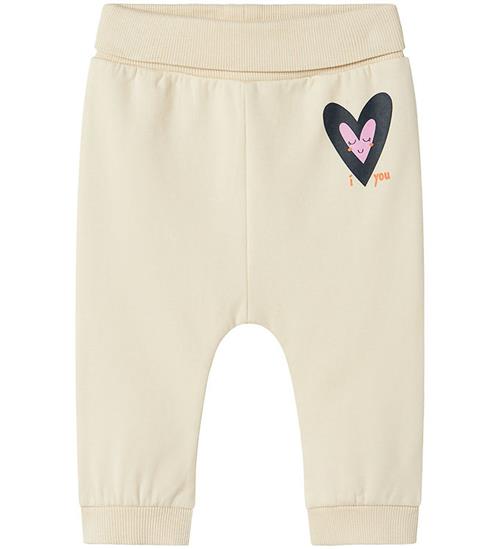 Name It Sweatpants - NbfVrille - Summer Sand/Heart