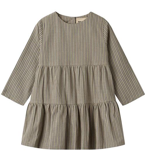 Se Wheat Kjole - Sophie - Blue Green Stripe ved KidsWorld