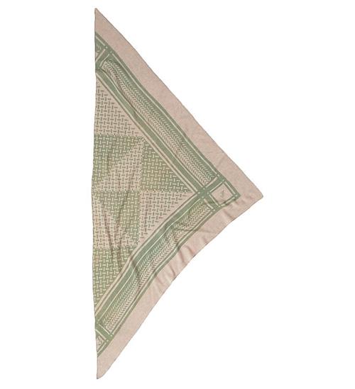 Lala Berlin Tørklæde - 162x85 - Triangle Puzzle - Dune/Sage