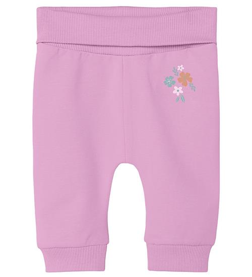 Name It Sweatpants - NbfVrillie - Pastel Lavender/Flowers