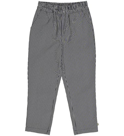 Müsli Bukser - Poplin stripe - Balsam Cream/Night Blue