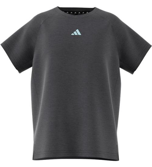 adidas Performance T- shirt - JG Tee Lux - Grå Meleret