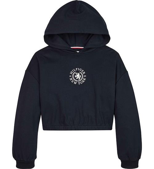 Tommy Hilfiger Hættetrøje - Viskose - Crest Logo - Desert Sky