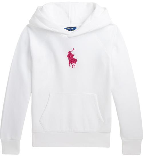Polo Ralph Lauren Hættetrøje - Hvid m. Pink