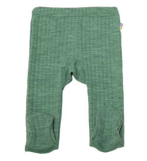 Joha Leggings m. Fødder - Uld - Grøn
