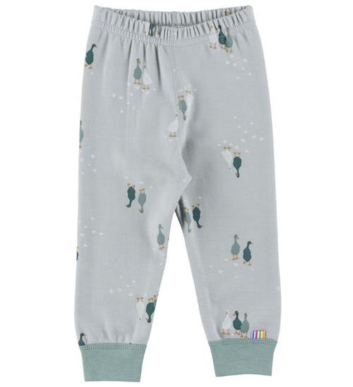 Joha Leggings - Uld/Bomuld - Dusty Grøn m. Gæs