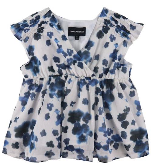 Emporio Armani Top - Hvid/Blåblomstret
