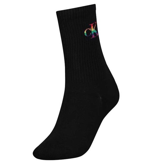 Calvin Klein Strømper - Rib - Pride - Sort m. Logo