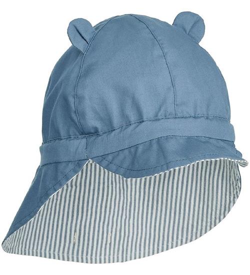 Liewood Legionærhat - Gorm Reversible - Blue Wave/Creme De La Cr