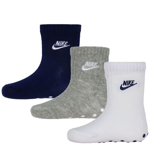 Nike Strømper - Core Futura Gripper - 3-Pak - Grå/Hvid/Navy