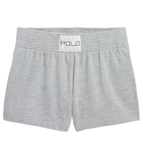 Se Polo Ralph Lauren Sweatshorts - Ballet - Gråmeleret ved KidsWorld