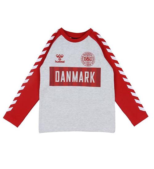 Hummel Bluse - DBU - hmlHooray - Gråmeleret/Rød