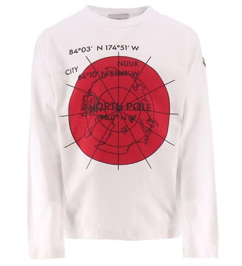 Moncler Bluse - Hvid m. Rød