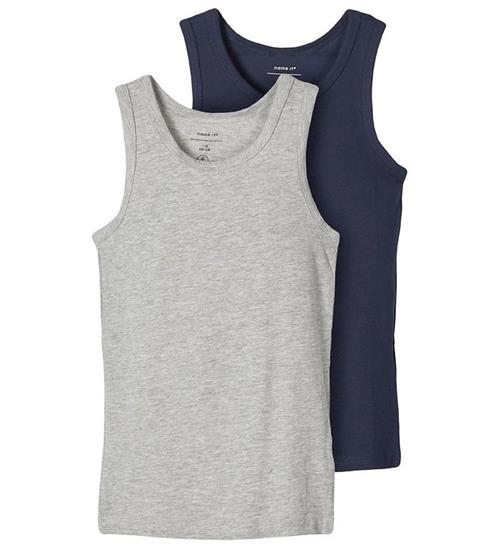 Name It Undertrøje - Noos - NkmTank - 2-pak - Grey Melange