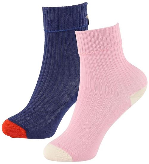 Mini Rodini Strømper - 2-Pak - Blå/Rosa