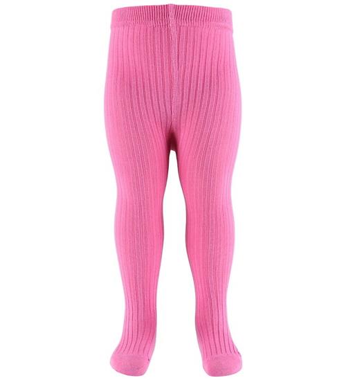 Melton Strømpebukser - Rib - Dusty Pink