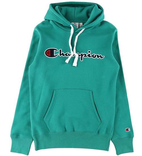Champion Fashion Hættetrøje - Grøn m. Logo