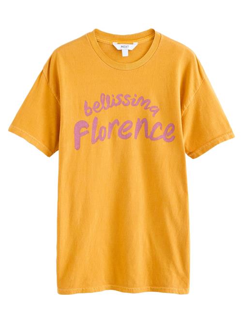 Next Shirts  mørkegul / lyserød