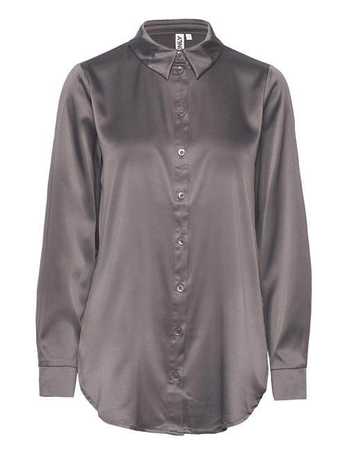 Onlvictoria Ls Loose Satin Shirt Nooswvn ONLY Grey