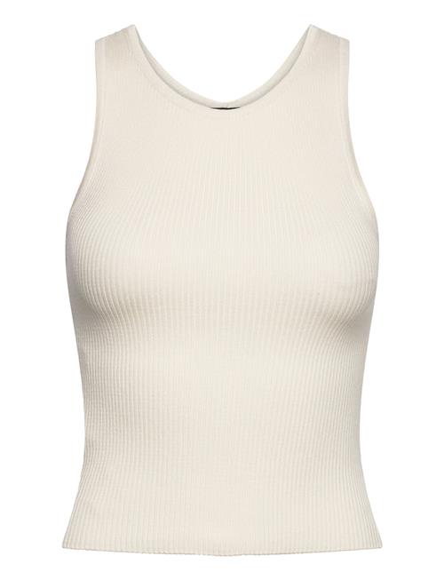 Open Back Knitted Top Mango Beige