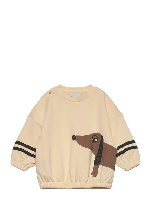 Dog Sp Stripes Sweatshirt Mini Rodini Cream