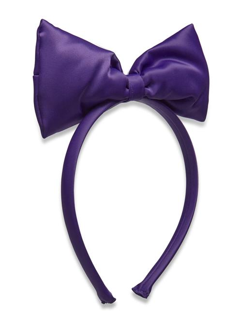 Bow Satin Headband Mini Rodini Purple