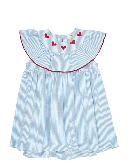 Seersucker Dress W. Heart Copenhagen Colors Blue
