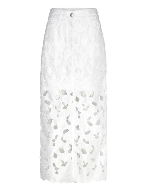 Cmnotra-Skirt Is A Long Skirt In A Premium Material With An Allover Floral And H Copenhagen Muse White