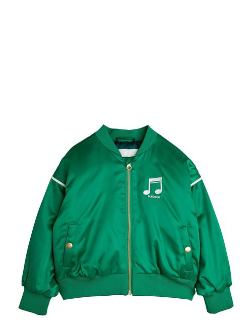 Note Chenille Satin Baseball Jacket Mini Rodini Green