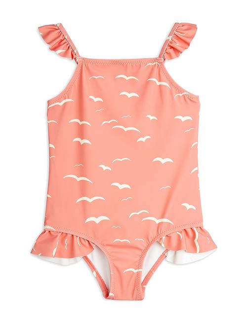 Seagull Aop Frill Swimsuit Mini Rodini Pink