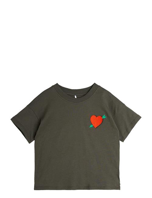 Arrowed Heart Emb Ss Tee Mini Rodini Black