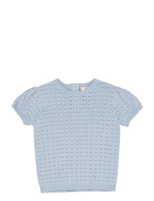 Knitted Pointelle Blouse Copenhagen Colors Blue