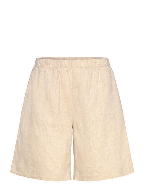 Relaxed Linen Blend Shorts Weekday Beige