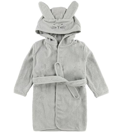 Pippi Baby Badekåbe - Grå m. Kanin
