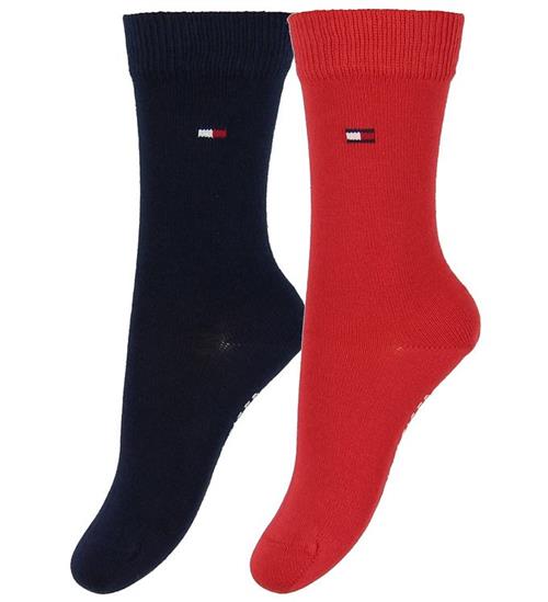 Tommy Hilfiger Strømper - 2-pak - Basic - Rød/Navy