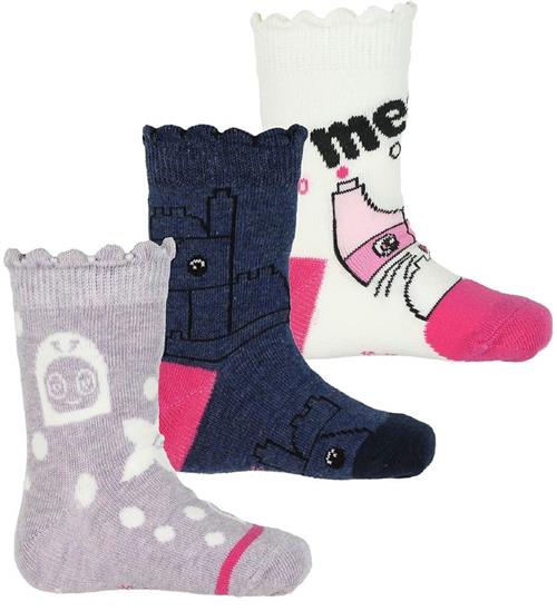 LEGOÂ® Wear Strømper - 3-pak - Navy/Creme/Lavendel