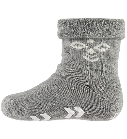 Hummel Gåstrømper - HMLSnubbie - Gråmeleret m. Dupper