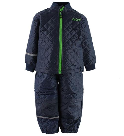 CeLaVi Termotøj - Navy m. Grøn