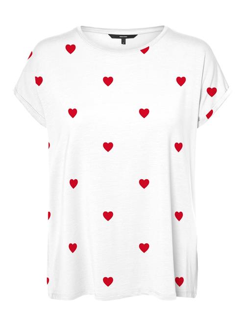 VERO MODA Shirts 'VMAva'  rød / hvid