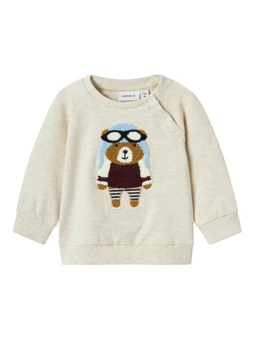 NAME IT Sweatshirt 'NBMKIDDY'  beige-meleret / lyseblå / mørkeblå / karamel