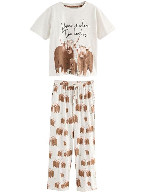 Next Pyjamas  beige / lysegrå