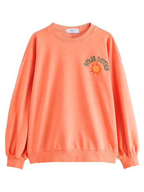Next Sweatshirt  grøn / smaragd / orange / koral