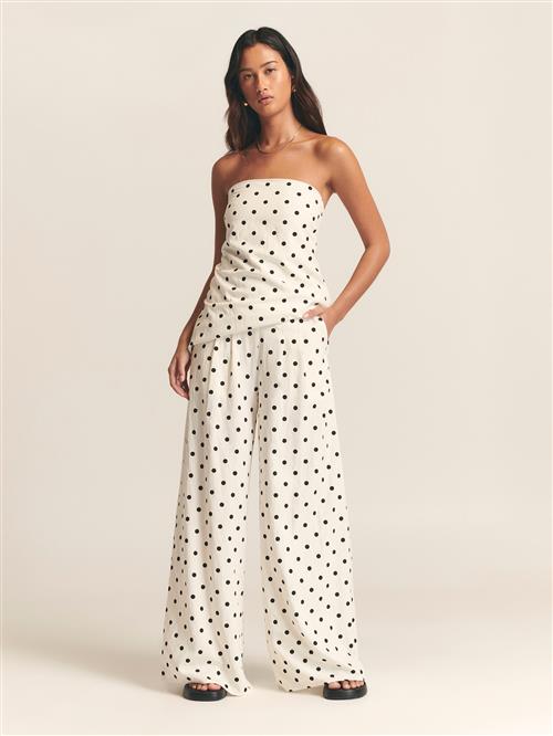 St MRLO Bukser 'SEB WIDE LEG PANTS'  sort / hvid